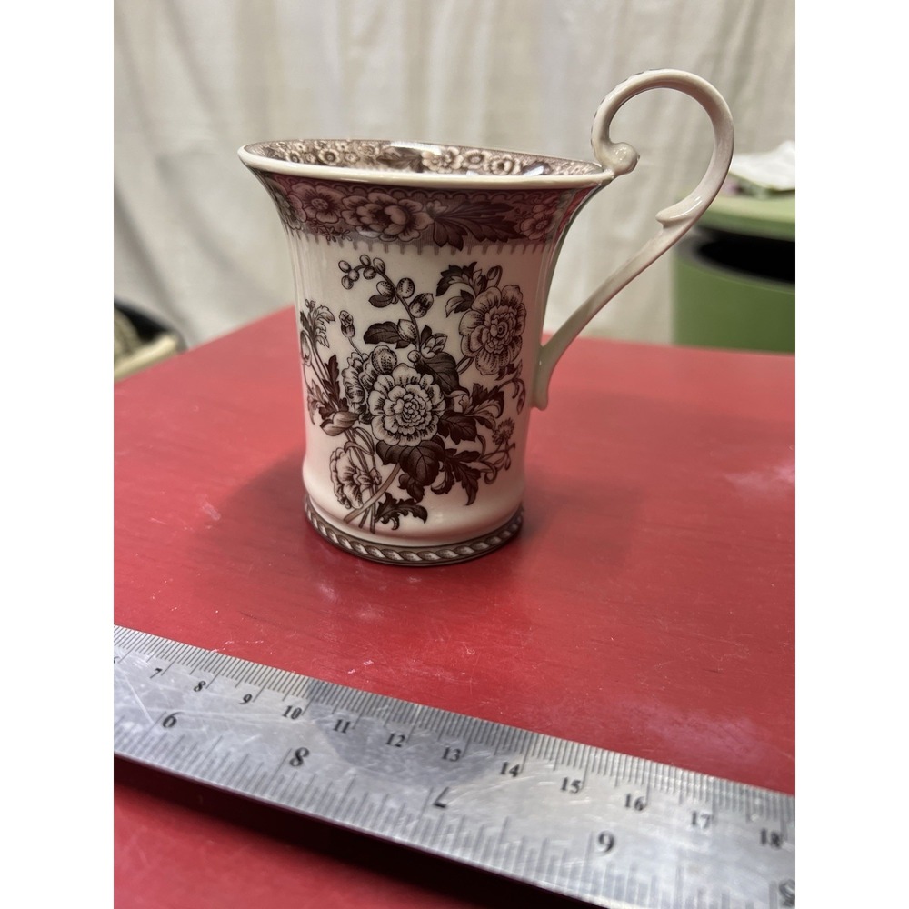 Burton & Burton 2005 Antoinette Brown Flowers Porcelain Coffee Tea Cup Mug